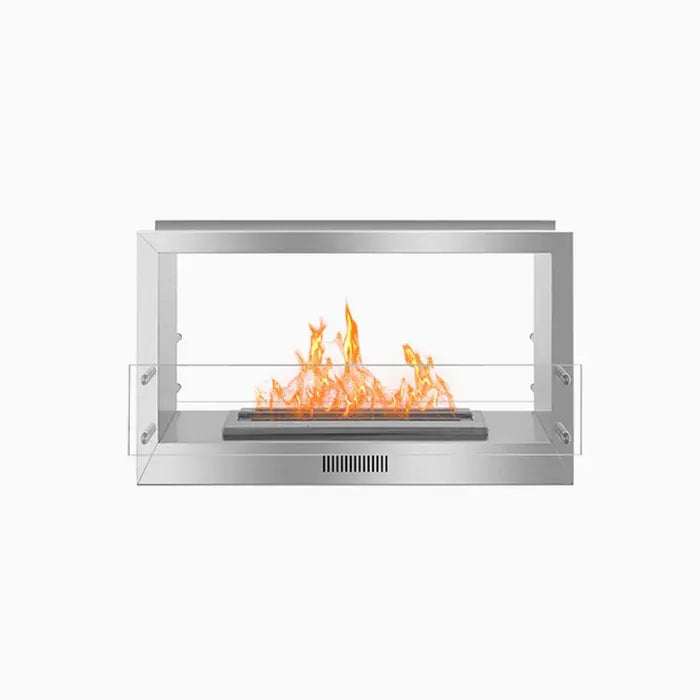 60" Firebox SS (48 Manual, Black, Flush Mount Glass)