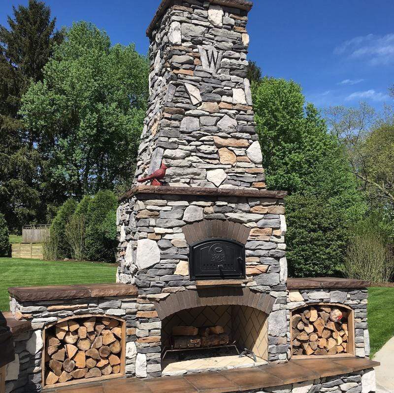 Round Grove Fiesta Outdoor Pizza Oven Fireplace Combo