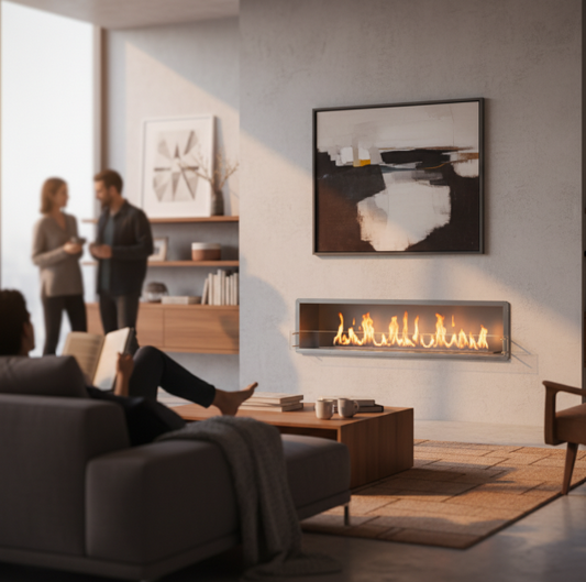 60" Firebox SS (48 Manual, Stainless Steel, Flush Mount Glass)