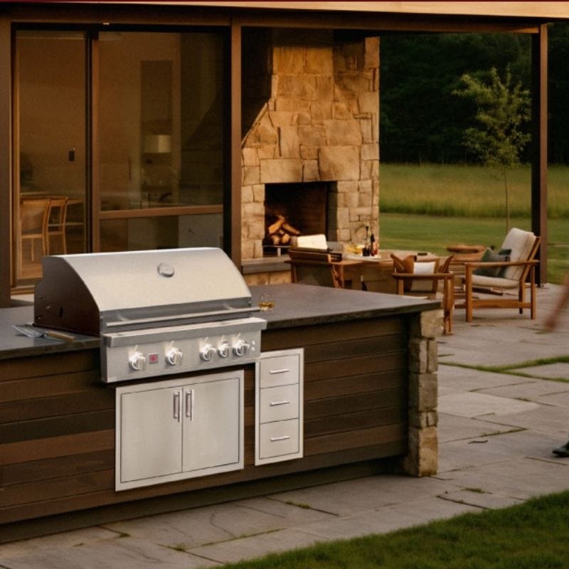 Summerset Sizzler PRO 32" 4-Burner Built-in Grill with Infrared Rear Burner