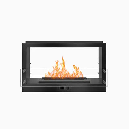 60" Firebox SS (48 Manual, Black, Flush Mount Glass)