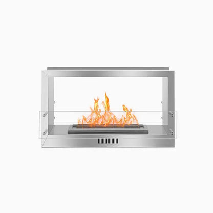 60" Firebox SS (48 Manual, Black, Flush Mount Glass)