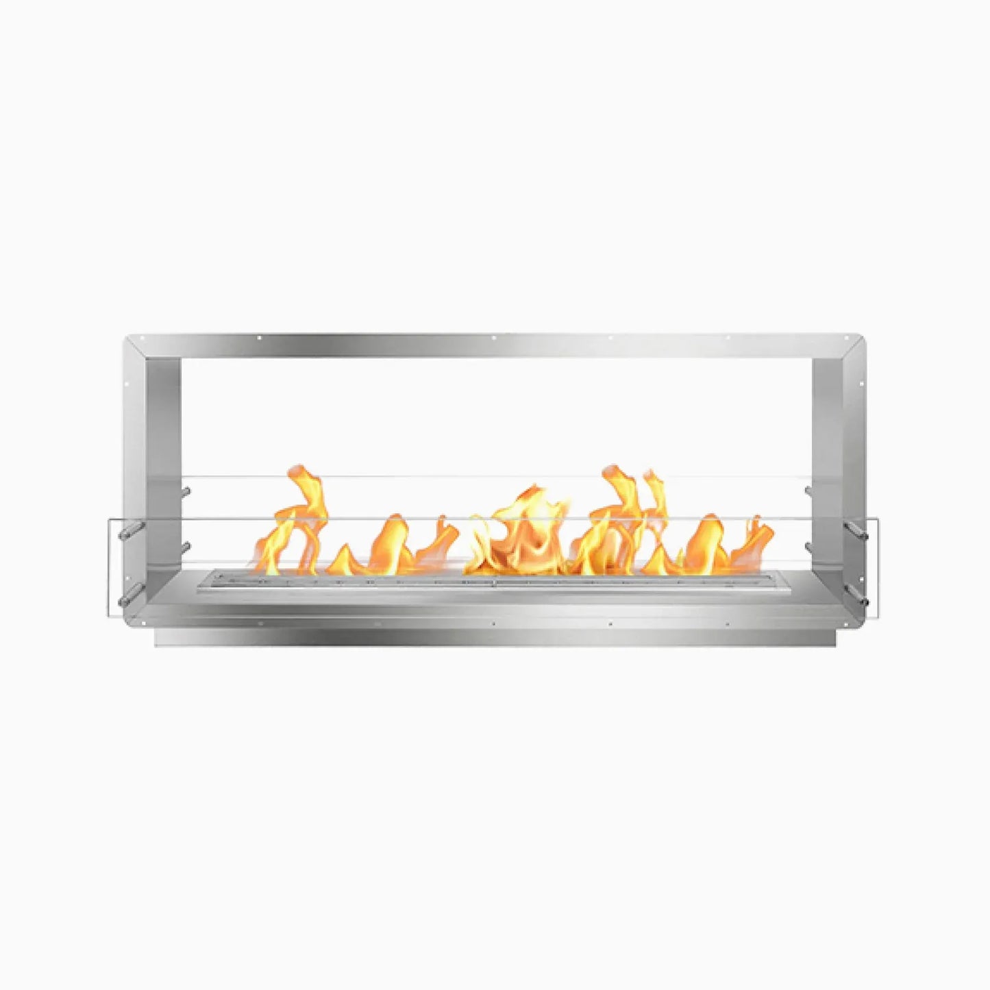 60" Firebox DS (48 Manual, Black, Flush Mount Glass)