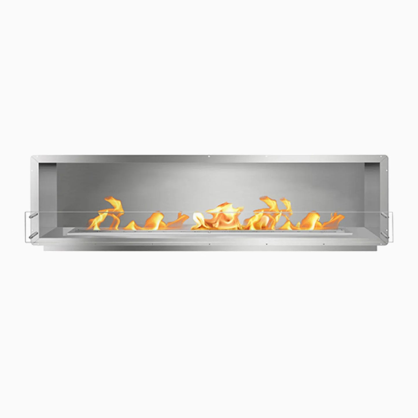 96" Firebox SS (84 Manual, Black, Flush Mount Glass)