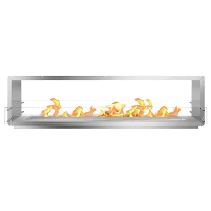Bio Flame 96″ Firebox Double Sided Ethanol Fireplace – Sliver Flush