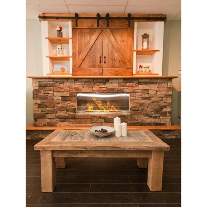 XL Firebox SS (38 Manual, Stainless Steel, Flush Mount Glass)