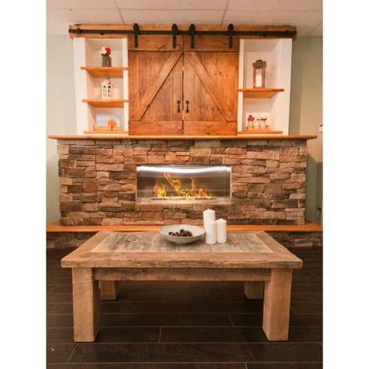 XL Firebox SS (38 Manual, Stainless Steel, Flush Mount Glass)