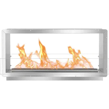 Bio Flame 51'' XL Firebox DS Built-In Ethanol Fireplace - Stainless Steel