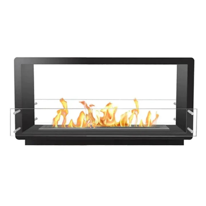 Bio Flame 51'' XL Firebox Double Sided Ethanol Fireplace - Black Spacer