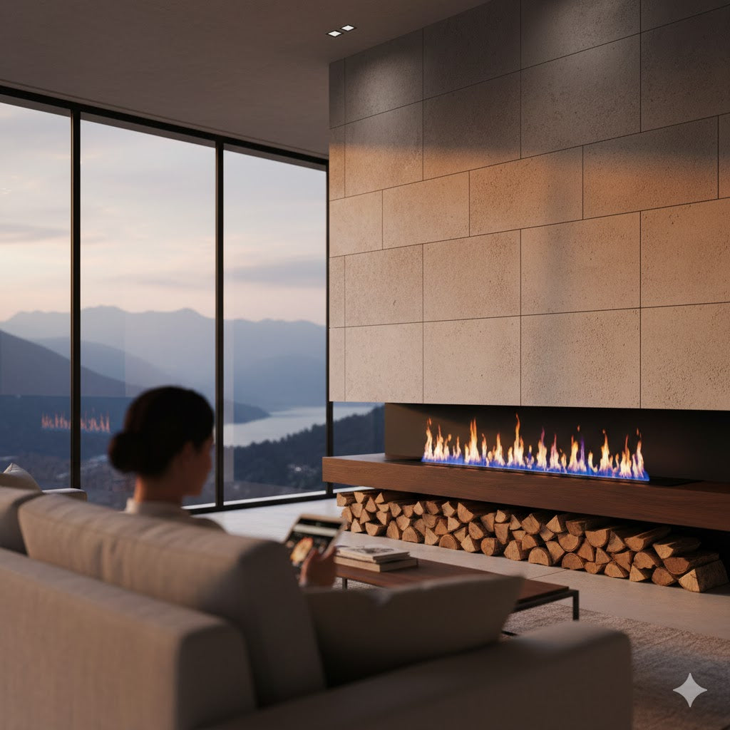 72" Smart Water Vapor Fireplace