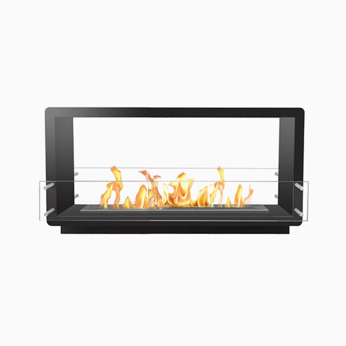 XL Firebox SS (38 Manual, Black, Flush Mount Glass)